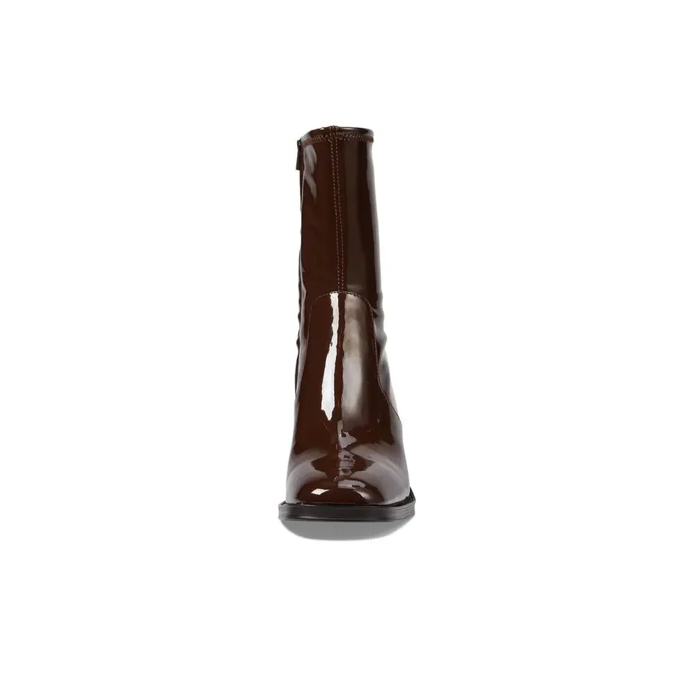 LOEFFLER RANDALL NOLAN STRETCH ANKLE BOOTIE WITH BLOCK HEEL ESPRESSO 9 B M